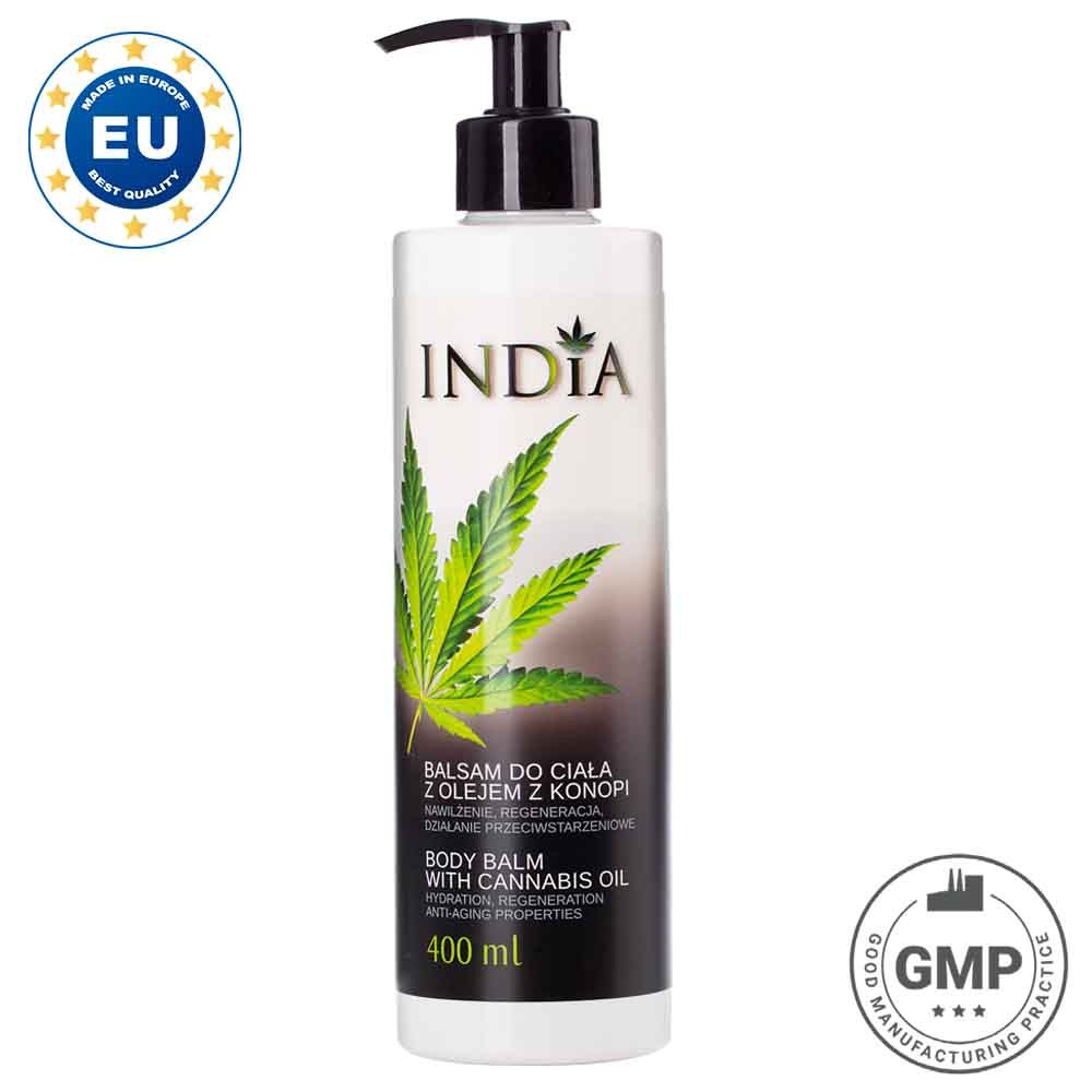 Crème corporelle à l'huile de chanvre indiacosmetics