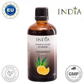 indiacosmetics citrus massage oil with hemp oil