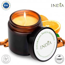 INDIACOSMETICS CINNAMON AND CITRUS HEMP CANDLE