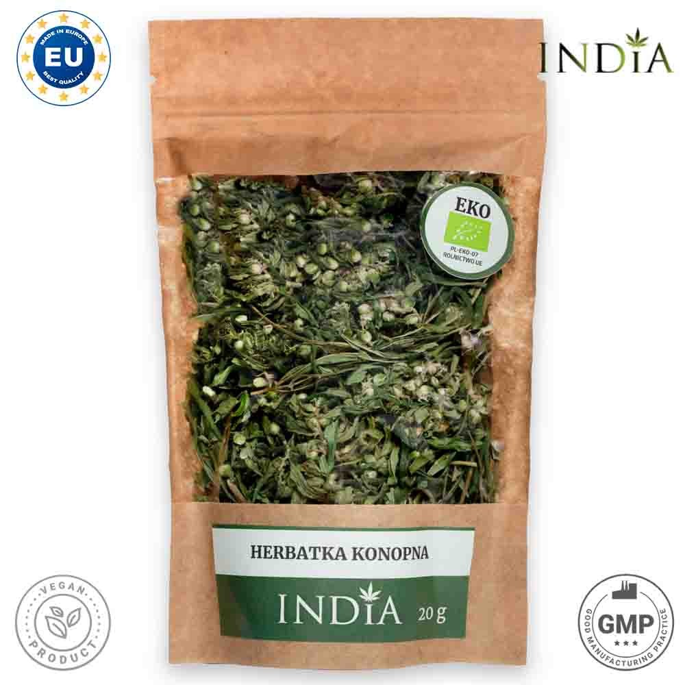 Organic hemp tea with CBD from Indiacosmetics